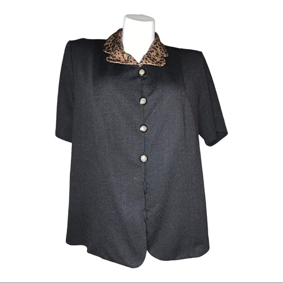 Pablo Collection Leopard Print Top, Size XL - Picture 6 of 10